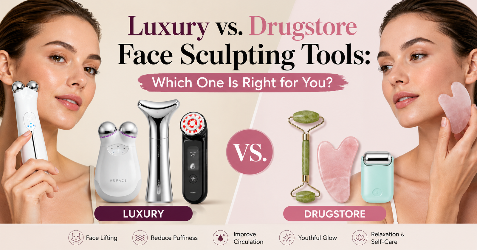 Luxury vs. Drugstore Face Sculpting Tools: Which One Is Right for You?
