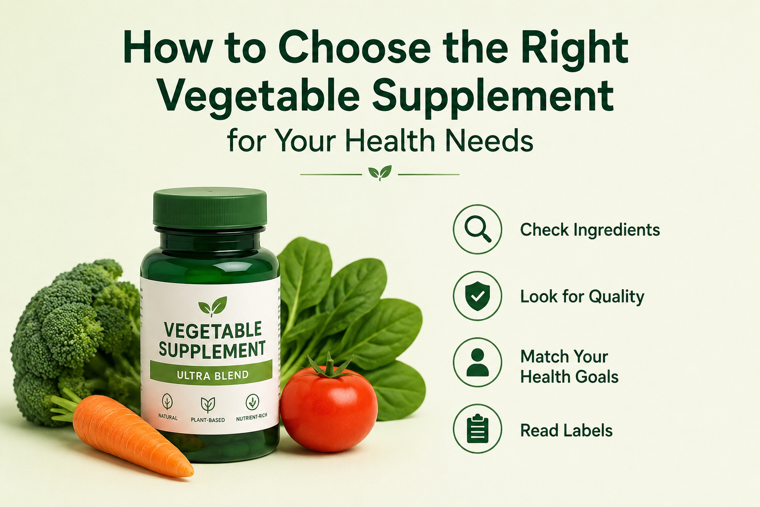 How to Choose the Right Vegetable Supplement for Your Health Needs