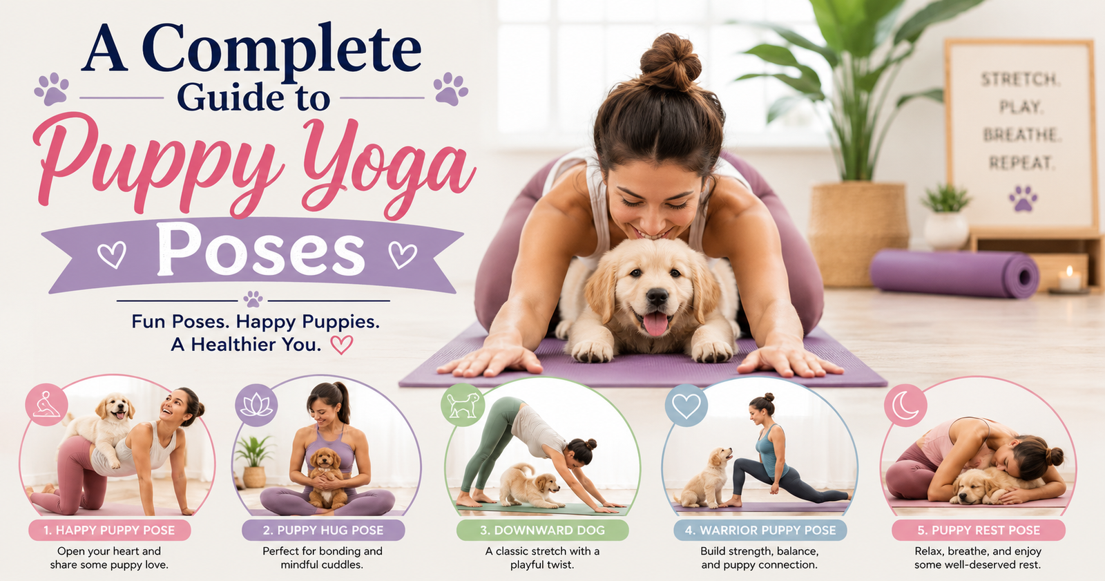 A Complete Guide to Puppy Yoga Poses