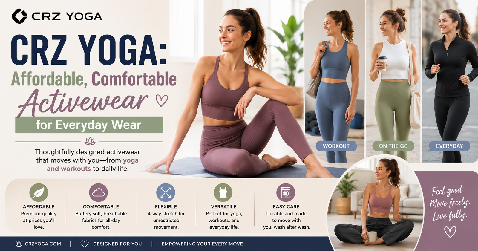 CRZ Yoga: Affordable, Comfortable Activewear for Everyday Wear