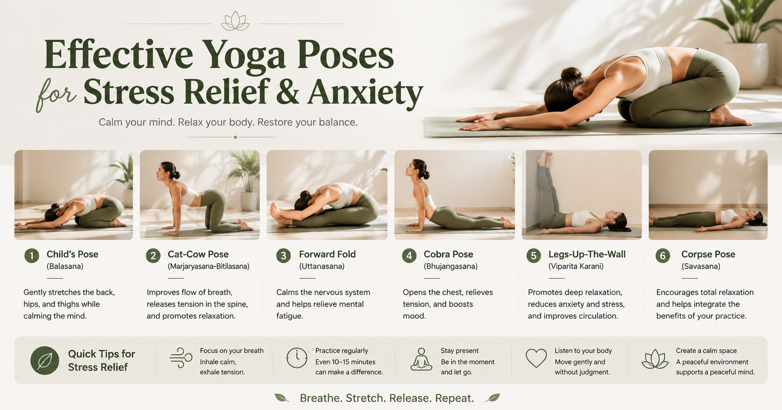 Effective Yoga Poses for Stress Relief & Anxiety