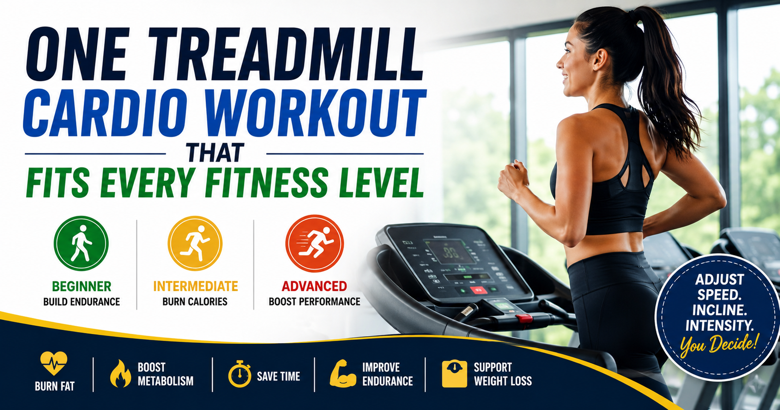 One Treadmill Cardio Workout That Fits Every Fitness Level