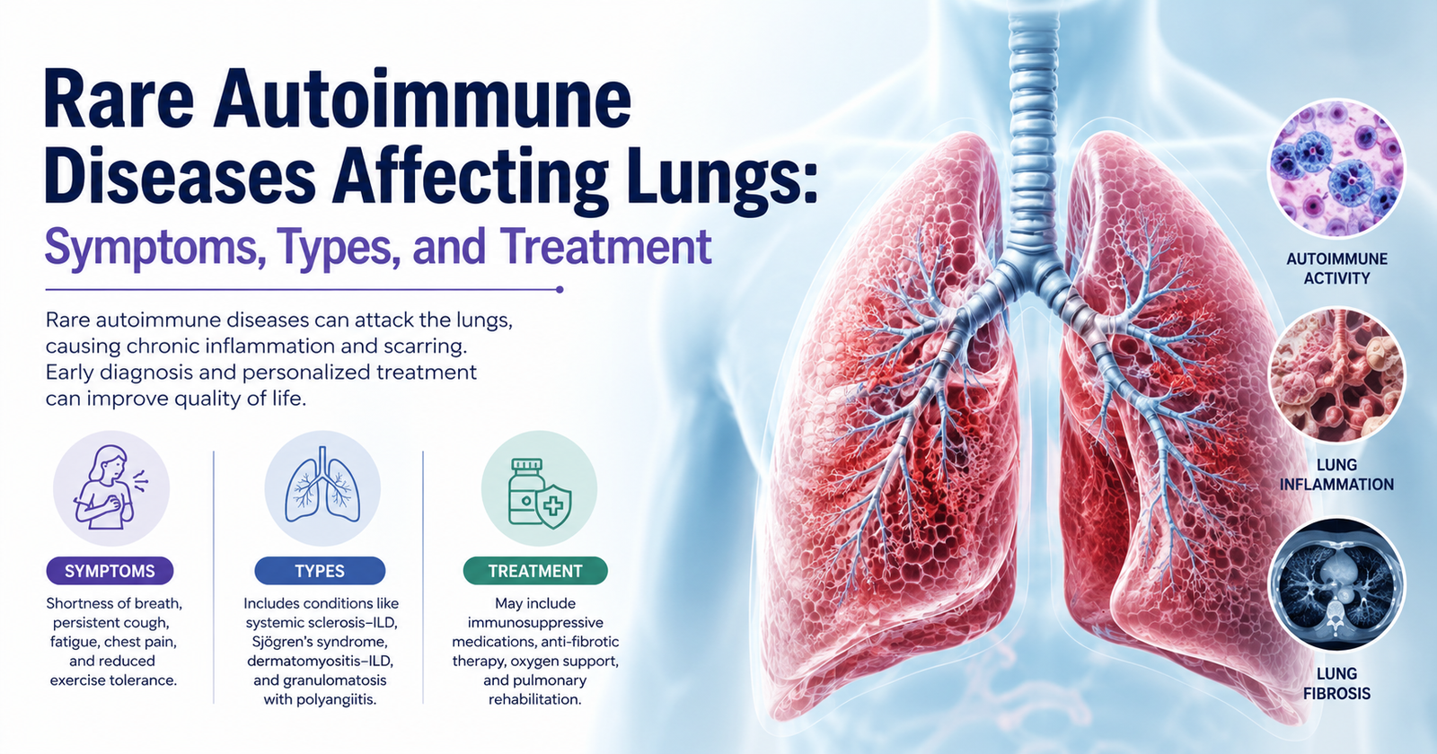 Rare Autoimmune Diseases Affecting Lungs: Symptoms, Types, and Treatment