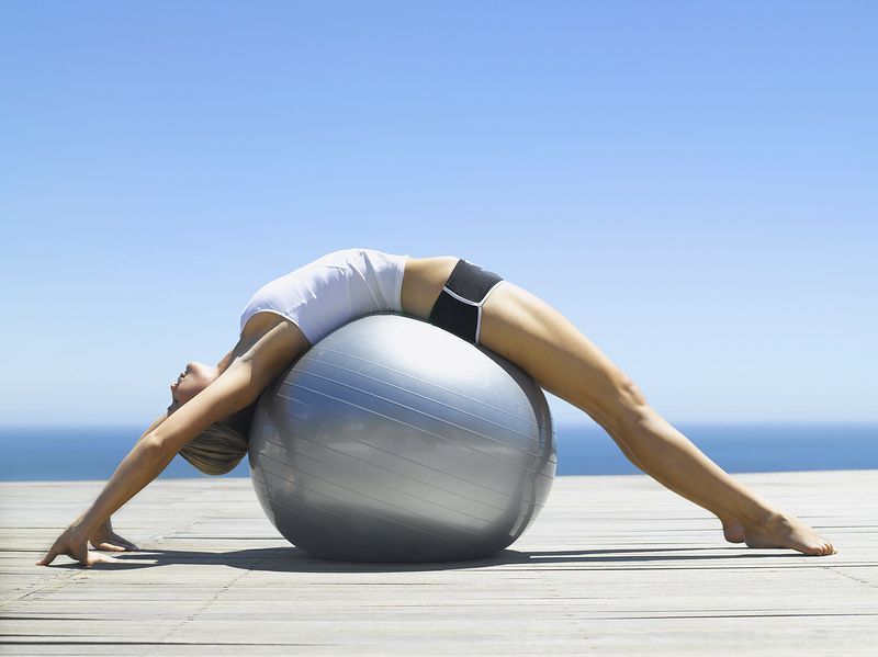 core yoga ball exercises